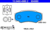 ATE 604980 - Juego de pastillas de freno