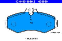 ATE 603980 - Juego de pastillas de freno