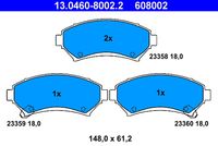 ATE 608002 - Juego de pastillas de freno