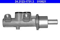 ATE 010621 - Dinámica de frenado / conducción: para vehículos con ESP<br>Diámetro del pistón 1 [mm]: 23,8<br>Sistema de frenos: LUCAS/TRW<br>Longitud 2 [mm]: 125<br>Longitud 1 [mm]: 32<br>Rosca 1: 2x M12x1.0<br>Material: Aluminio<br>Cantidad de agujeros de fijación: 2<br>Peso [kg]: 0,53<br>Número de conexiones: 2<br>