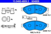 ATE 13.0460-4809.2 - Juego de pastillas de freno