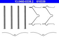 ATE 610339 - Lado de montaje: Eje delantero<br>Tipo de vehículo: Familia<br>Sistema de frenos: SUMITOMO<br>Peso [kg]: 0,04<br>