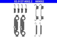 ATE 669002 - Lado de montaje: Eje trasero<br>N.º de chasis (VIN) hasta: 009599<br>Sistema de frenos: ATE<br>Diámetro interior de tambor de freno [mm]: 160<br>Peso [kg]: 0,11<br>