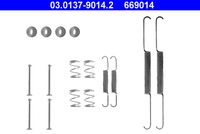 ATE 669014 - Lado de montaje: Eje trasero<br>Sistema de frenos: DELCO<br>Diámetro interior de tambor de freno [mm]: 200<br>Peso [kg]: 0,1<br>