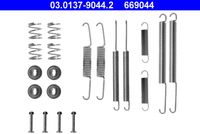 ATE 669044 - Lado de montaje: Eje trasero<br>N.º de chasis (VIN) desde: 44-L-000001<br>N.º de chasis (VIN) hasta: 44-M-050000<br>Sistema de frenos: VAG<br>Diámetro interior de tambor de freno [mm]: 230<br>Peso [kg]: 0,18<br>