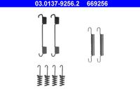 ATE 669256 - Lado de montaje: Eje trasero<br>Sistema de frenos: ATE<br>Diámetro interior de tambor de freno [mm]: 170<br>Frenos: para freno de detención<br>Peso [kg]: 0,06<br>