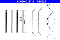 ATE 610327 - Lado de montaje: Eje delantero<br>Sistema de frenos: SUMITOMO<br>Peso [kg]: 0,1<br>Forma de resorte: Muelle de alambre<br>