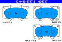 ATE 605747 - Juego de pastillas de freno