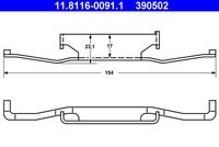 ATE 390502 - Muelle, pinza de freno