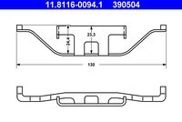 ATE 390504 - Muelle, pinza de freno