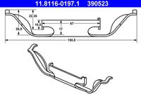 ATE 390523 - Número de piezas necesarias: 2<br>Lado de montaje: Eje trasero<br>Sistema de frenos: ATE<br>