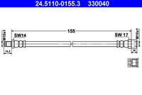 ATE 330040 - Tubo flexible de frenos