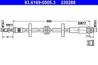 ATE 330288 - Tubo flexible de frenos