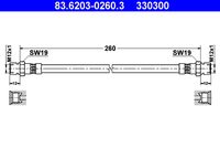 ATE 330300 - Tubo flexible de frenos