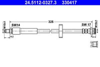 ATE 330417 - Tubo flexible de frenos