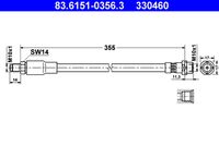 ATE 83.6151-0356.3 - Tubo flexible de frenos