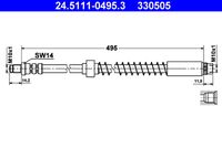 ATE 330505 - Tubo flexible de frenos