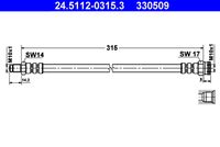 ATE 330509 - Tubo flexible de frenos