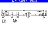 ATE 330519 - Tubo flexible de frenos