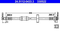 ATE 330522 - Tubo flexible de frenos