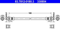 ATE 83.7812-0180.3 - Tubo flexible de frenos