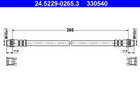 ATE 330540 - año construcción hasta: 12/2002<br>Número de piezas necesarias: 2<br>Lado de montaje: Eje delantero<br>Longitud [mm]: 390<br>Rosca exterior [mm]: M10x1<br>Rosca interior [mm]: M10x1<br>Ancho de llave 1 [mm]: 14<br>