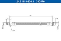 ATE 330570 - Tubo flexible de frenos