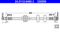 ATE 330599 - Tubo flexible de frenos