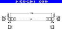 ATE 330619 - Tubo flexible de frenos