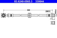 ATE 83.6248-0565.3 - Tubo flexible de frenos