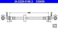 ATE 330656 - Tubo flexible de frenos