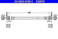 ATE 330675 - Tubo flexible de frenos