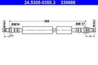 ATE 330688 - Tubo flexible de frenos