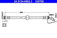 ATE 330706 - Tubo flexible de frenos