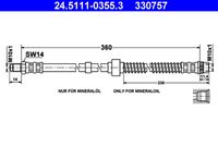 ATE 330757 - Tubo flexible de frenos