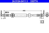 ATE 330774 - Tubo flexible de frenos