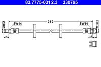 ATE 83.7775-0312.3 - Tubo flexible de frenos