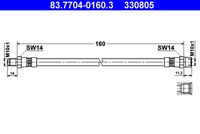 ATE 83.7704-0160.3 - Tubo flexible de frenos