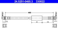 ATE 330822 - Lado de montaje: Eje delantero<br>