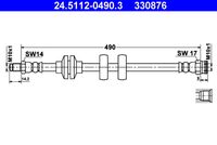 ATE 330876 - Tubo flexible de frenos