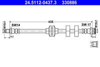 ATE 330886 - Tubo flexible de frenos