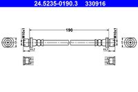 ATE 330916 - Tubo flexible de frenos