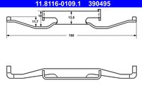 ATE 390495 - Muelle, pinza de freno