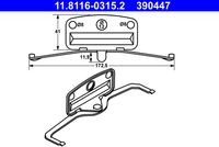 ATE 390447 - Muelle, pinza de freno