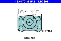 ATE LD3805 - Juego de pastillas de freno - ATE Ceramic