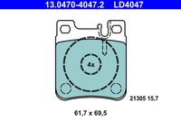 ATE LD4047 - Juego de pastillas de freno - ATE Ceramic