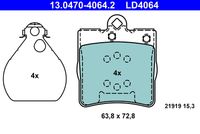 ATE LD4064 - Juego de pastillas de freno - ATE Ceramic