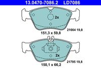 ATE LD7086 - Juego de pastillas de freno - ATE Ceramic