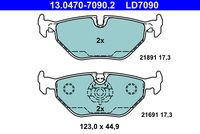 ATE LD7090 - Juego de pastillas de freno - ATE Ceramic