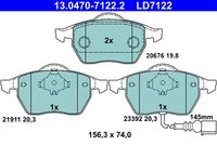 ATE 13.0470-7122.2 - Juego de pastillas de freno